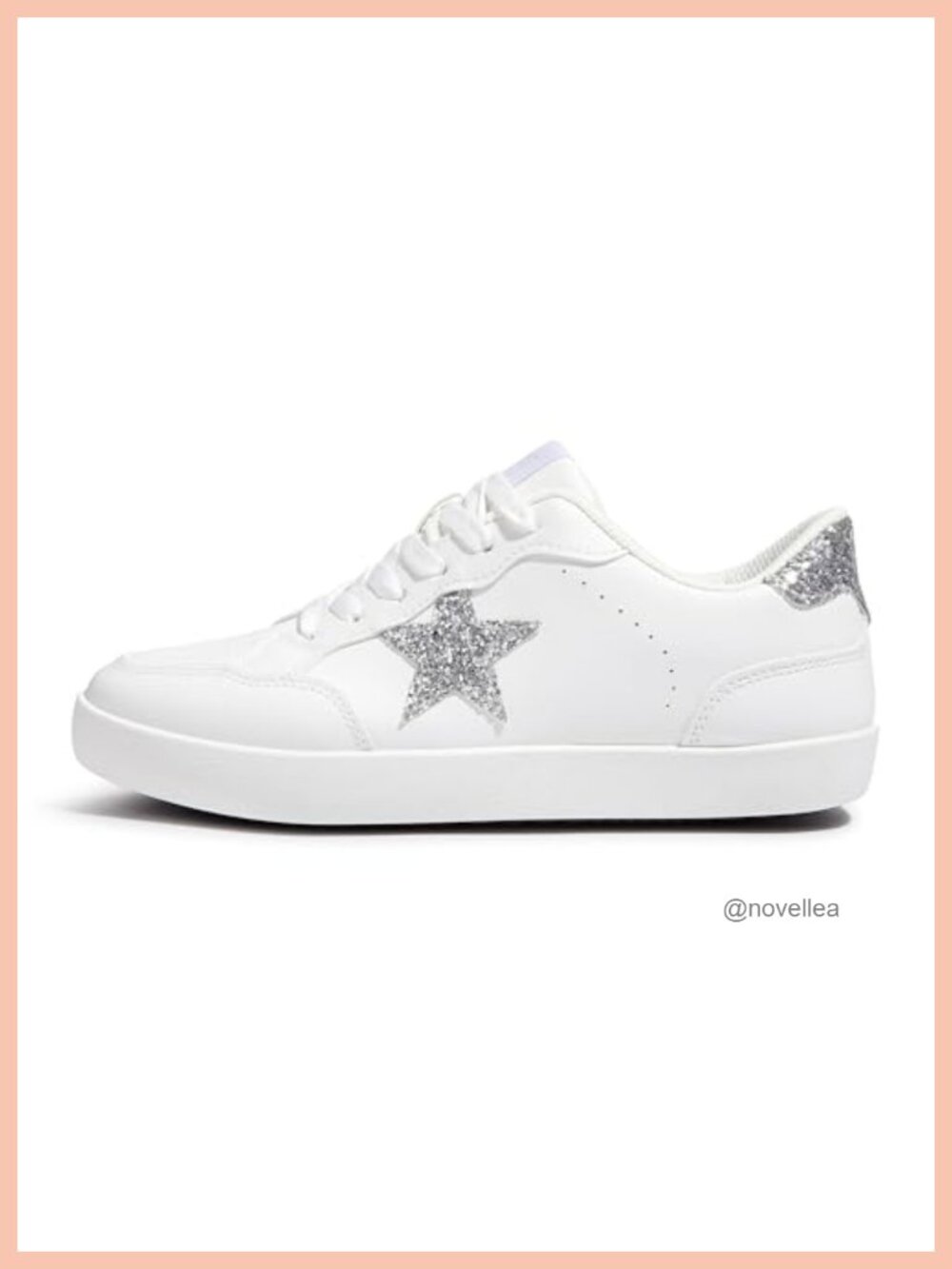 Star Glitter Sequins Lace-Up Fashion Sneakers Low Top Platform Shoes Women